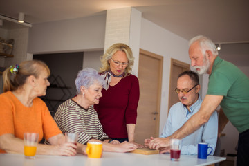 Everyone has their support during the game.