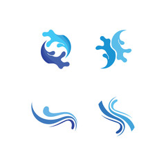 Fototapeta na wymiar Waves beach logo and symbols template icons app