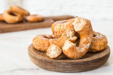 donuts and honey hand made