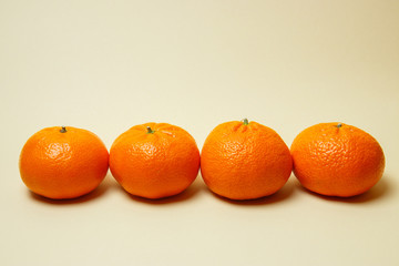 oranges on a white background