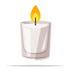Aromatherapy candle vector isolated illustration