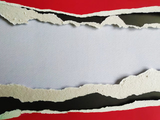 ripped paper on white background