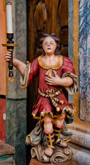 Ange porteur de cierge dans l'église d'Arcos de Valdevez, Portugal