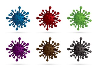 Corona virus 2019 cartoon graphic vector.