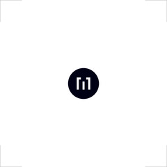  initial M letter logo in circle emblem design