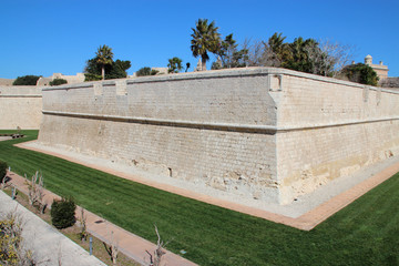 rampart and gardens in mdina in malta