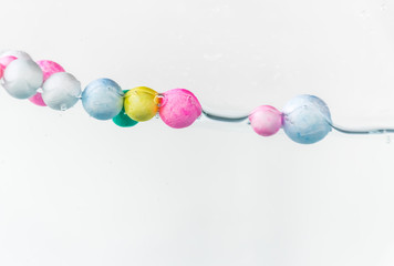 Colored foam beads