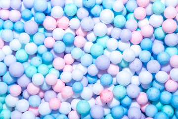Colored foam beads