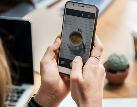 Woman using a smartphone