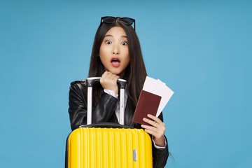 business woman with suitcase