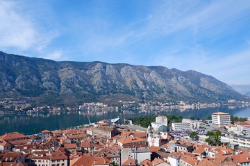 Fototapeta na wymiar Red roofs of Kotor (Montenegro)