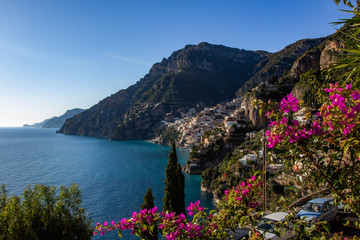 Positano village on Amalfi coast, Italy