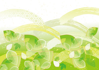 緑の和柄イメージ