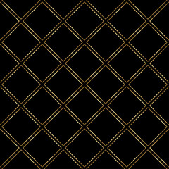 Gold and black pattern. Seamless luxury background