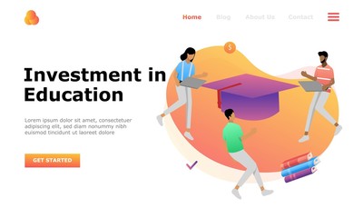 Investment in Knowledge Vector Illustration Concept, Suitable for web landing page, ui, 
mobile app, editorial design, flyer, banner, and other related occasion