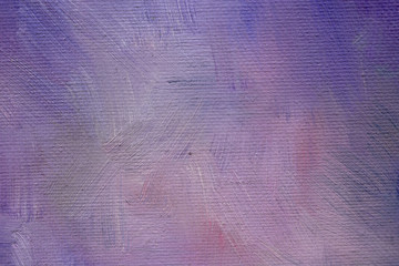 Lilac pink background. Brush strokes on canvas.