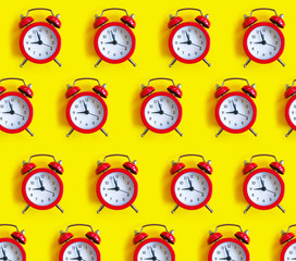 alarm clock on a colored background