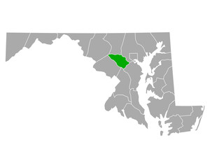 Karte von Howard in Maryland