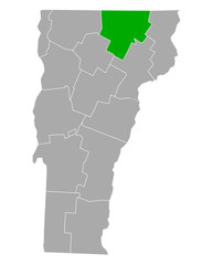 Karte von Orleans in Vermont