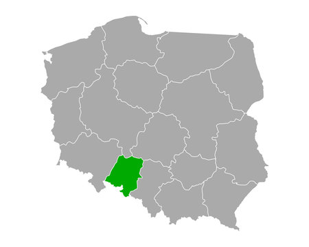 Karte von Opolskie in Polen