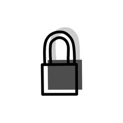 Security and safe padlock icon. encryption design concept. Privacy symbol. Vector illustration.