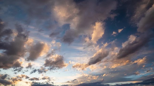 Sunset clouds time lapse, 4K