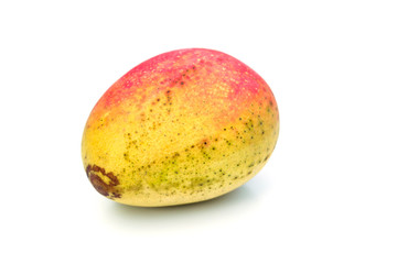 Sweet mango fruit isolated on white background.