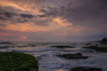 sunset on the beach