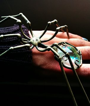 Metal Spider Brooch