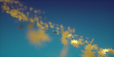 3D render. Bright and dynamic blank template.