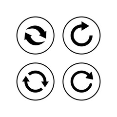 Refresh icons set. Reload icon vector. Update icon. convert icon