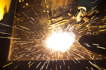 
Welding work performed by the welder in the frame arm, electrode holder, welding arc