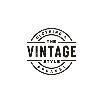 Classic Vintage Retro Label Badge Stamp logo design for Cloth Apparel