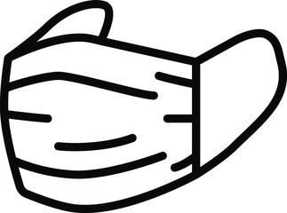 Vector icon for facemask and mouth protection
