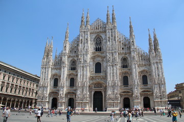 Naklejka premium Milan, vue de la cathédrale 