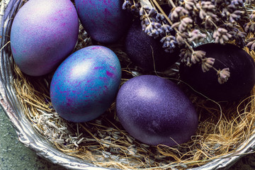 Stylish of ombre Easter eggs. Colorful