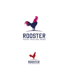 Rooster logo design template illustration