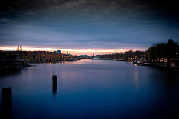 Fototapeta premium Riverside view of the city