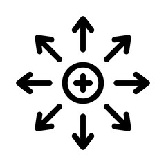 search everywhere icon vector. search everywhere sign. isolated contour symbol illustration