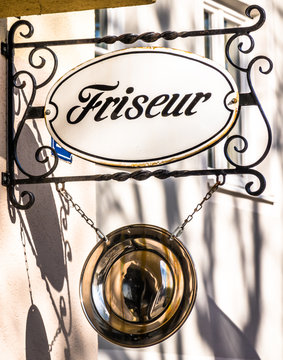 old hairdresser sign