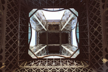 Eiffel Tower Under Wide Angle