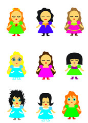 9 cute little ladies in dresses