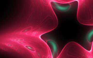 colored fractal on black