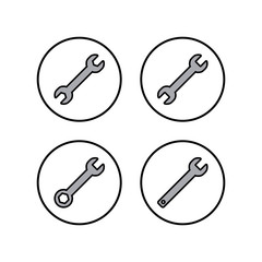 wrench icons set. Wrench vector icon. Spanner symbol