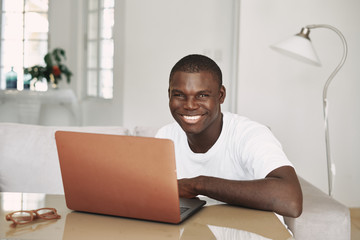 male of african appearance at home