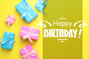 Beautiful greeting card for birthday celebration