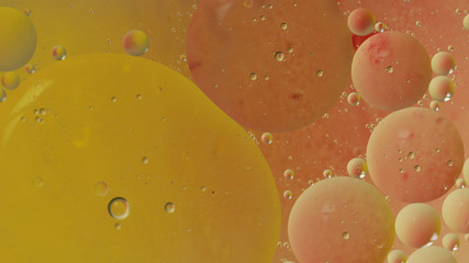 Fantastic structure of colorful bubbles. Chaotic motion. Abstract background