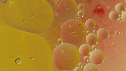 Fantastic structure of colorful bubbles. Chaotic motion. Abstract background