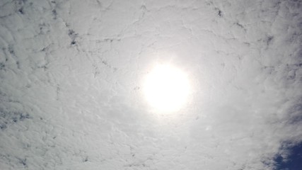 sun behind clouds