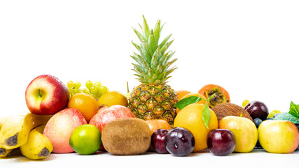 tropical fruit isolated on a white background